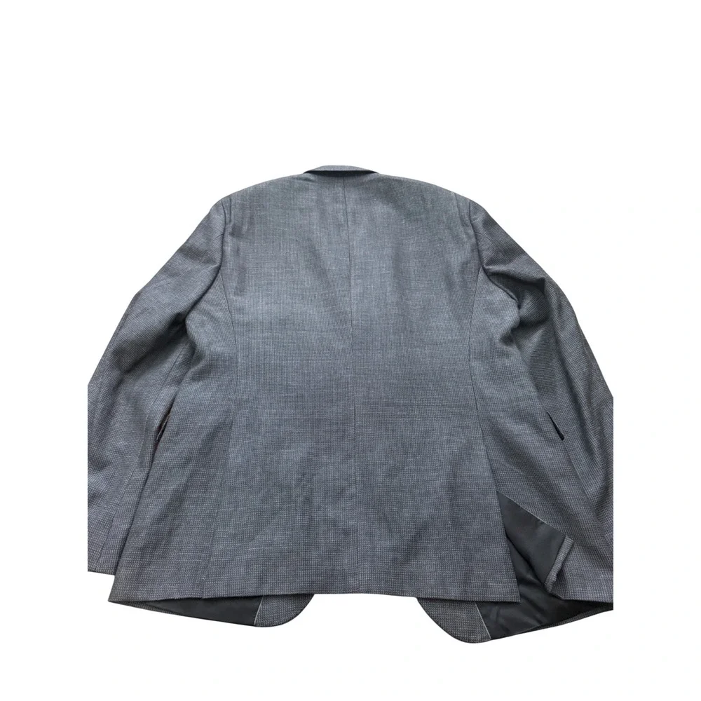HUGO BOSS Grey Wool Linen Blazer Sport Coat 44R Lanificio Tesse  NWT 595$ qq04